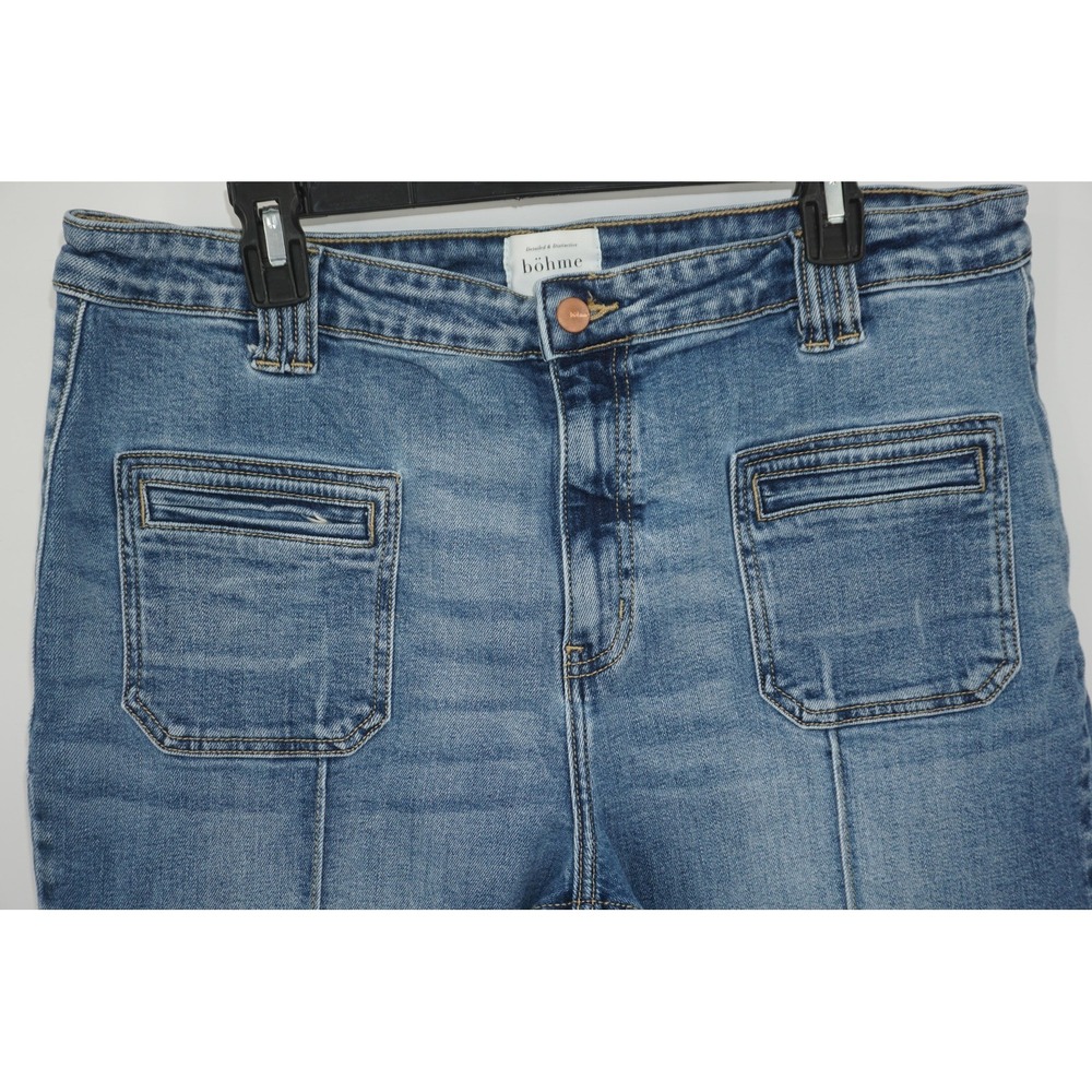 Bohme Adele Straight Leg Jeans Blue High Rise Relaxed Women's 32 34x31